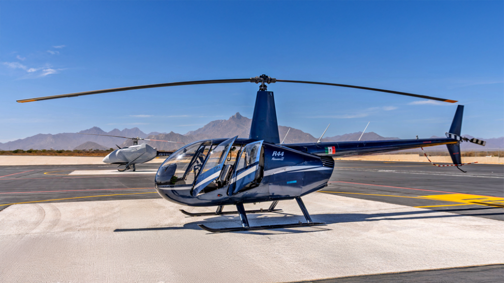 Part of our fleet at Baja Air The Robinson 44 Raven II